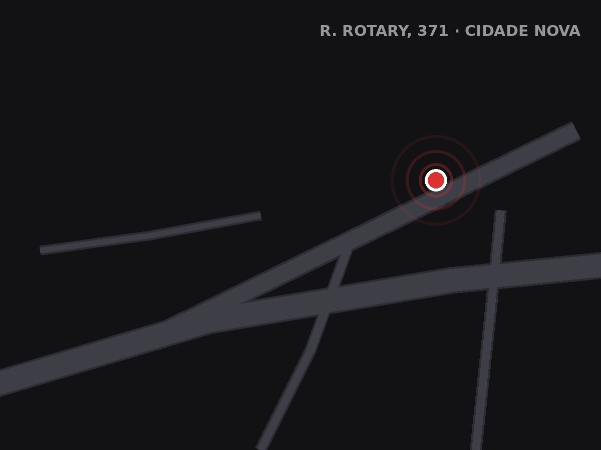 Mapa da localização da escola na R. Rotary, 371, Cidade Nova